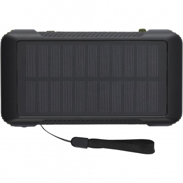 Logotrade Firmengeschenke das Foto: Soldy 10.000 mAh Solardynamo-Powerbank aus recyceltem GRS Kunststoff 